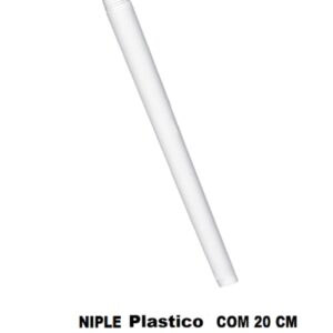 5 Niples 20cm Termoplástico M10 Branco