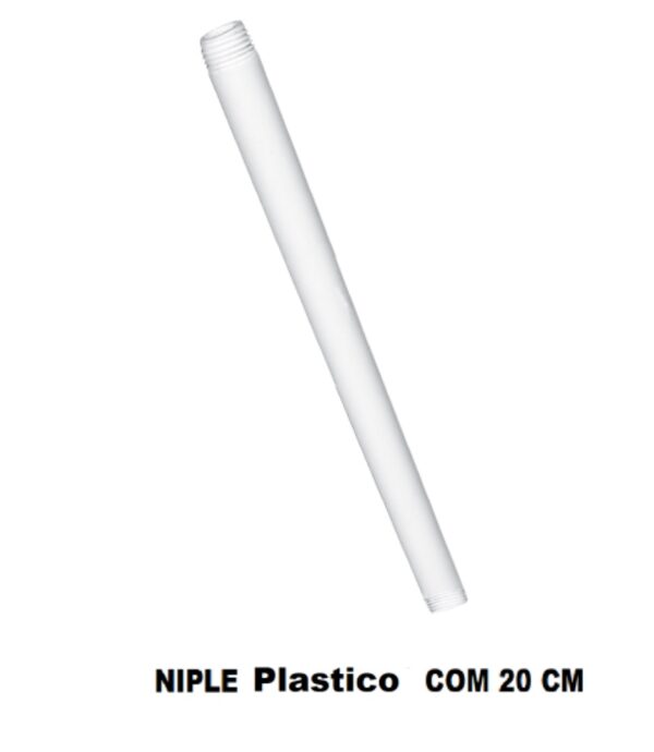 5 Niples 20cm Termoplástico M10 Branco
