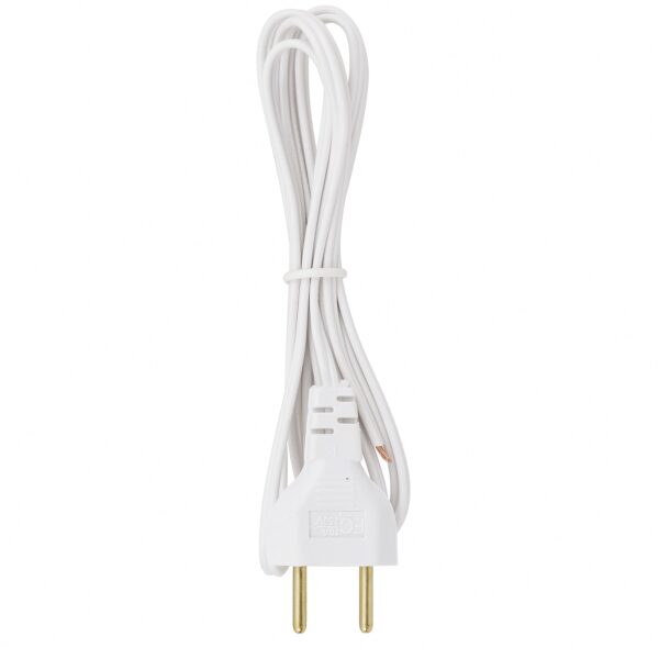 Rabicho 2m Preto Sem Interruptor Abajur Luminária 110/220v - Imagem 2