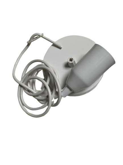 Pendente Branco Copinho Alumínio 1m Completo Soquete Porcelana E27 - Imagem 4