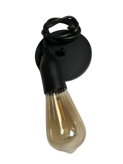 Pendente Preto Copinho Alumínio 1m Completo Soquete Porcelana E27 - Imagem 2