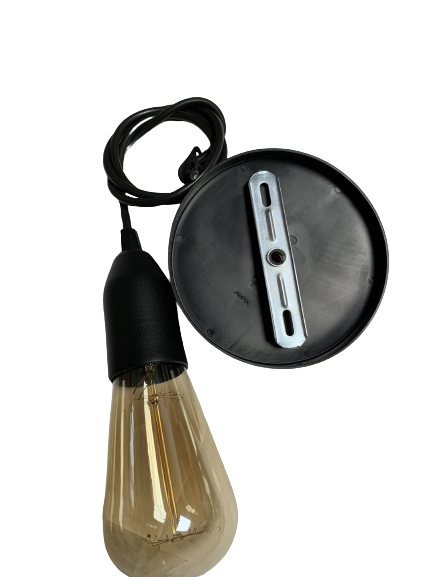 Pendente Preto Copinho Alumínio 1m Completo Soquete Porcelana E27 - Imagem 5