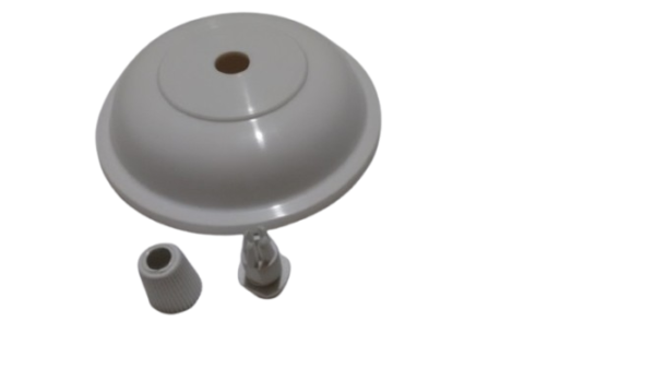 Canopla Teto 10cm Branca Termoplástico - Imagem 5