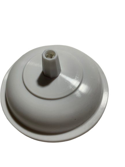 Canopla Teto 10cm Branca Termoplástico