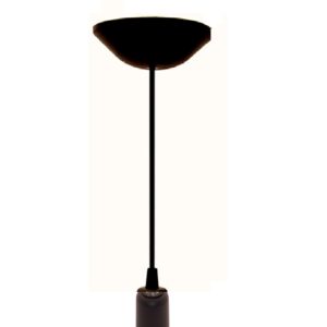 Lindo Pendente Cabo Pp 1m Canopla Termoplástico Preto Bivolt