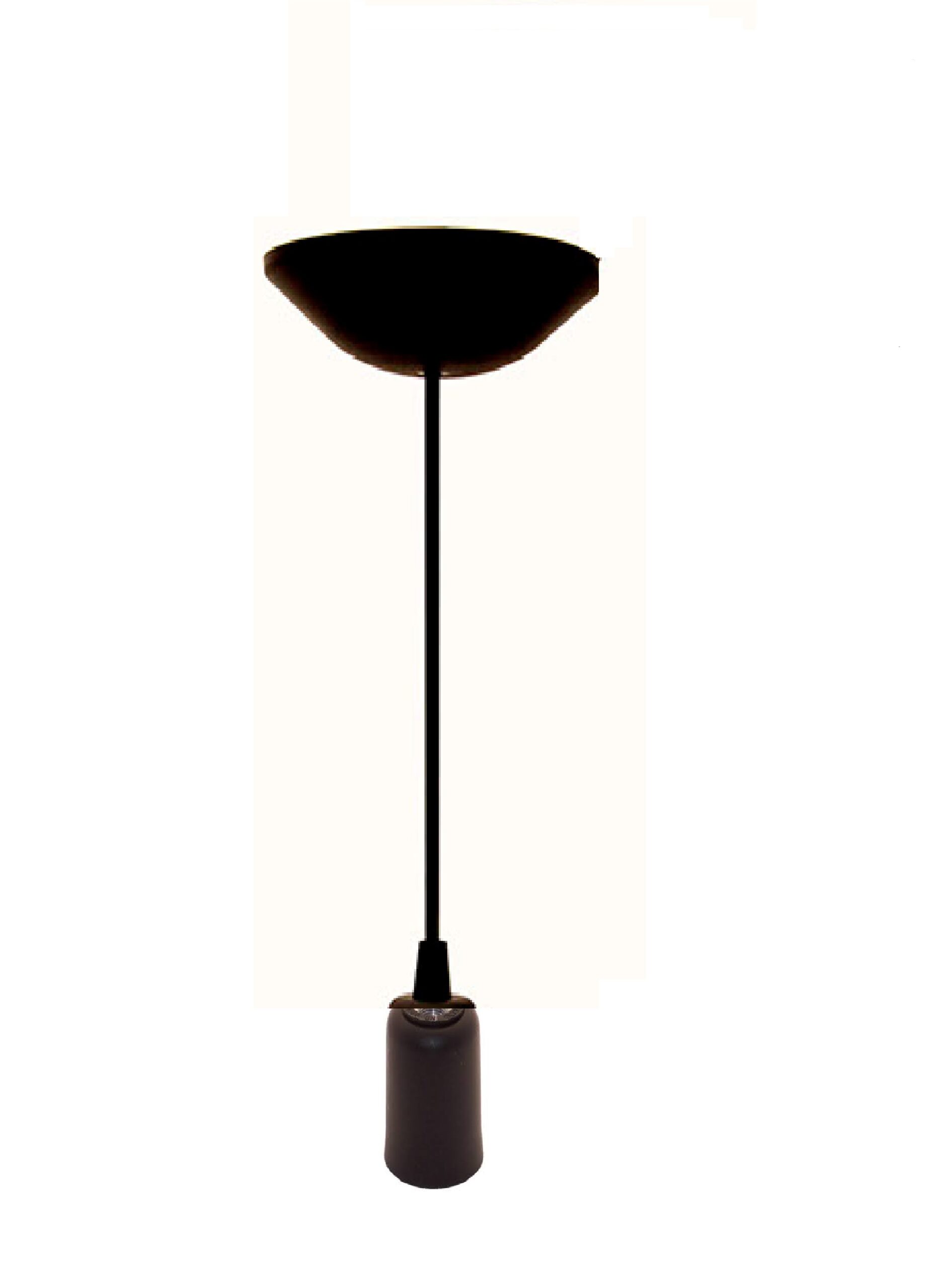 Lindo Pendente Cabo Pp 1m Canopla Termoplástico Preto Bivolt
