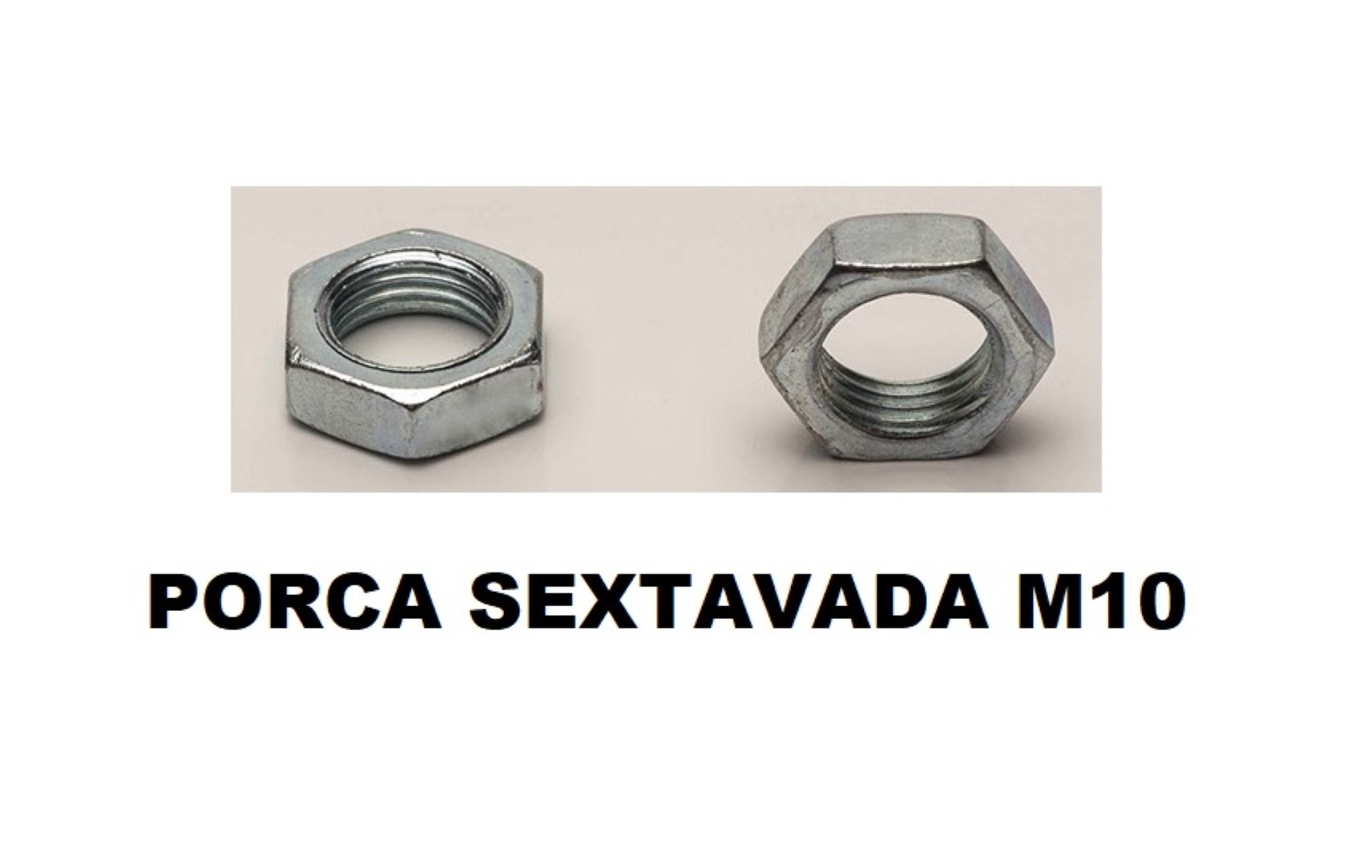 Kit 100 Porcas Sextavadas Ferro Baixa Ideal Para Niples M10