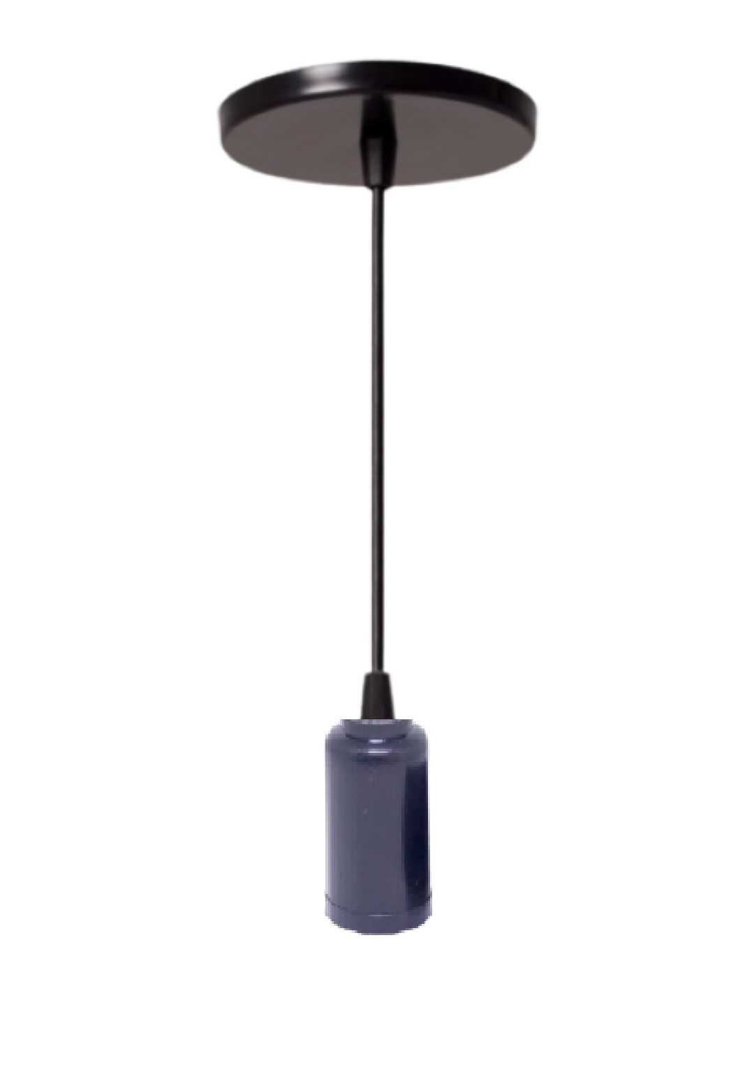 Lindo Pendente Cabo Pp 1m Canopla Termoplástico Preto Bivolt - Imagem 3