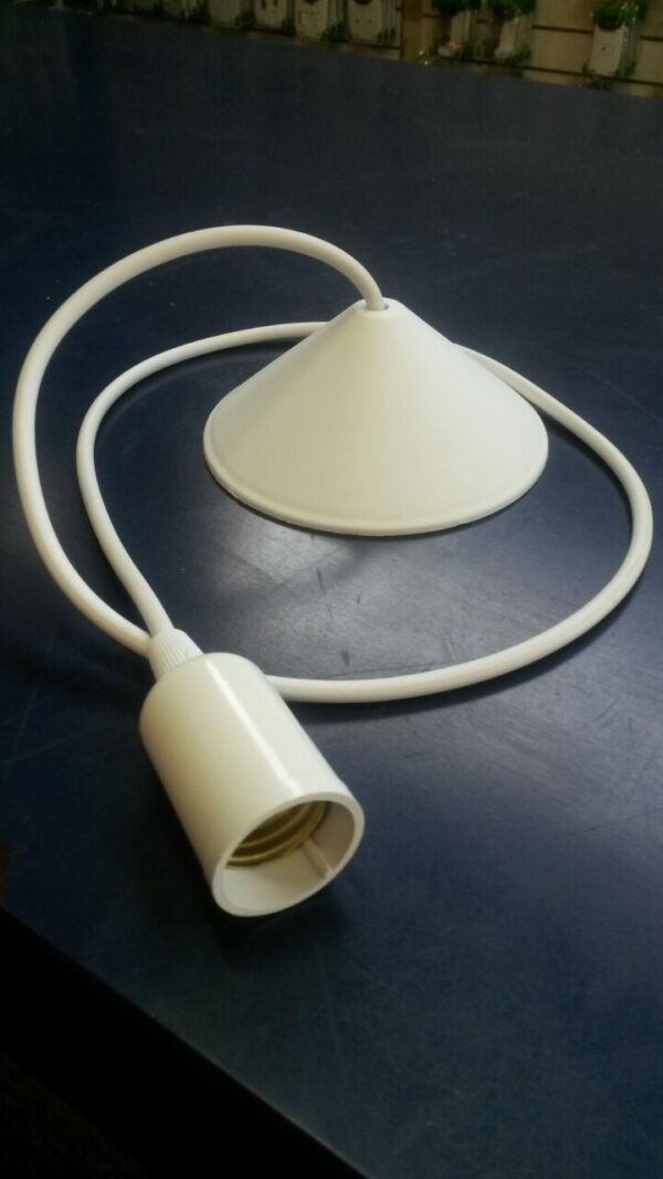 Pendente Soquete Liso E27 Canopla Chapéu Chines - Imagem 8
