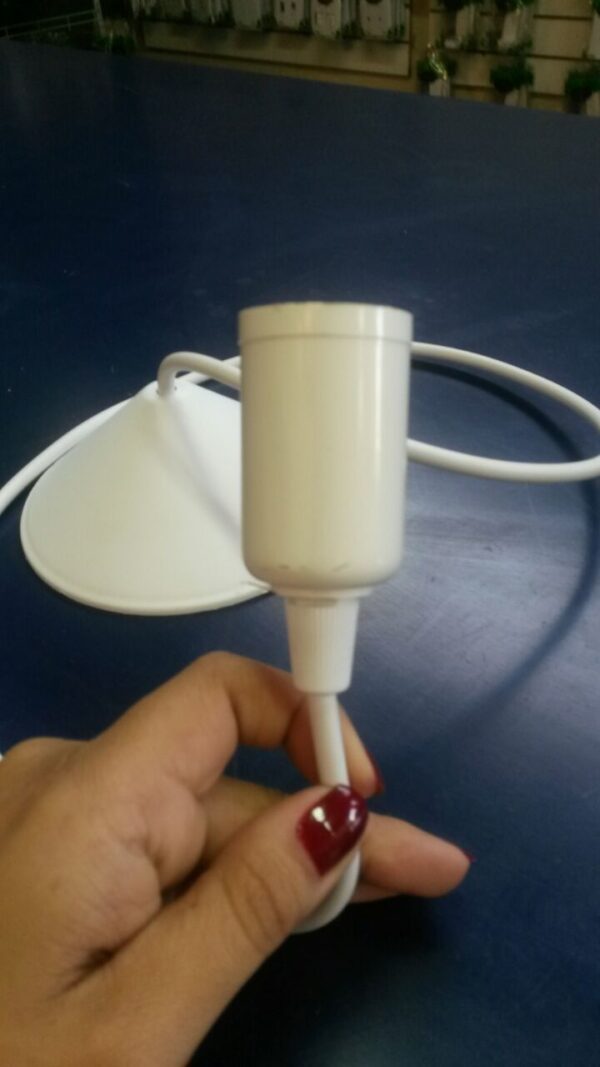 Pendente Soquete Liso E27 Canopla Chapéu Chines - Imagem 9