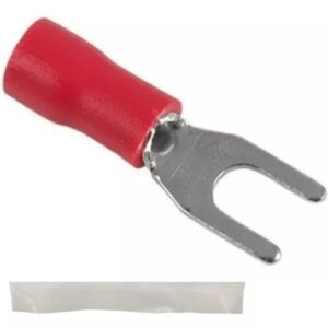 Kit 100 Un Terminais Conector Cabo 0,5mm A 1,5mm M4 Vermelho