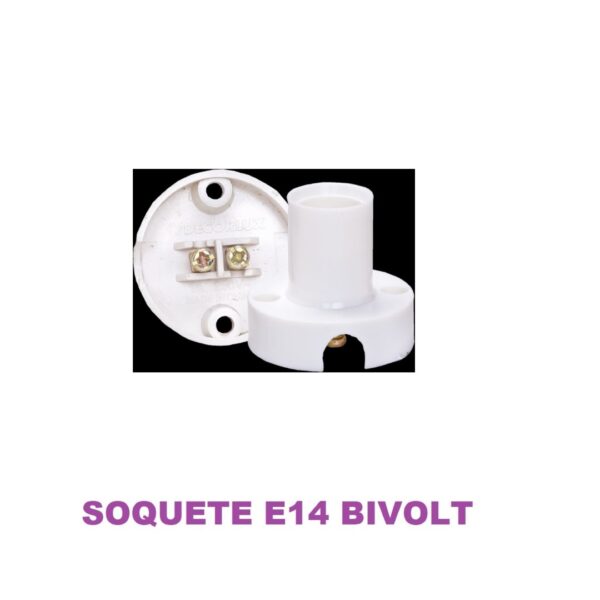 Soquete Base E14 1A/250V Branco - Imagem 3