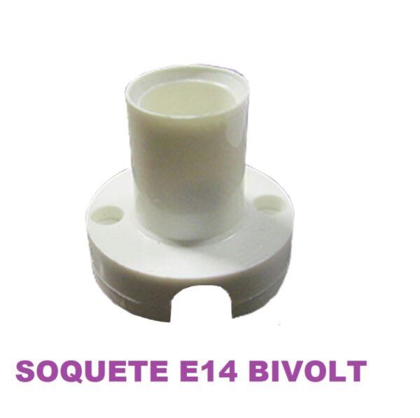 Soquete Base E14 1A/250V Branco