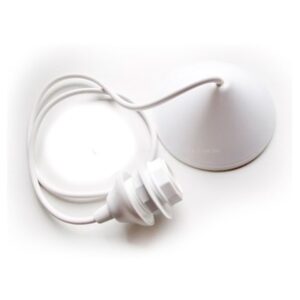 Lindo Pendente Cabo Pp 1m Canopla Termoplástico Preto Bivolt