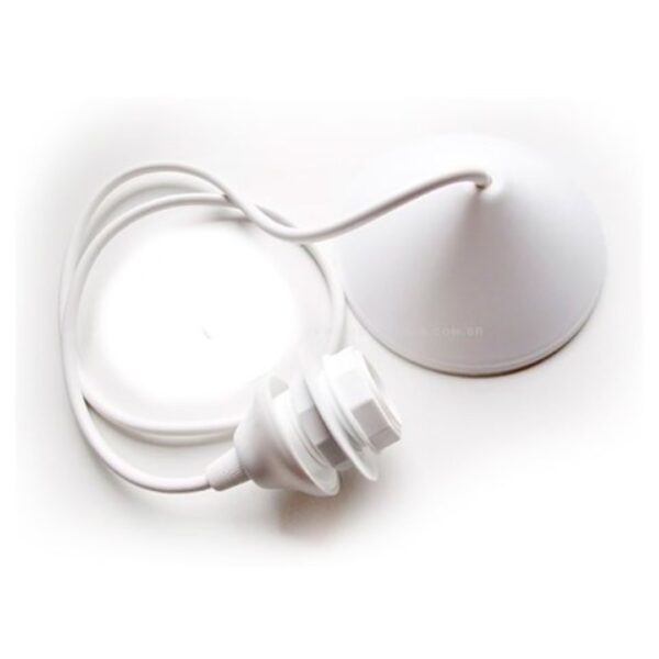 Lindo Pendente Cabo Pp 1m Canopla Termoplástico Preto Bivolt