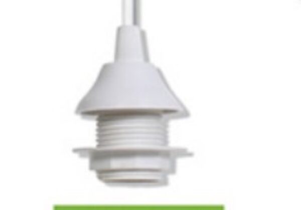 Lindo Pendente Cabo Pp 1m Canopla Termoplástico Preto Bivolt - Imagem 3