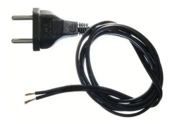 Rabicho 2m Preto Sem Interruptor Abajur Luminária 110/220v