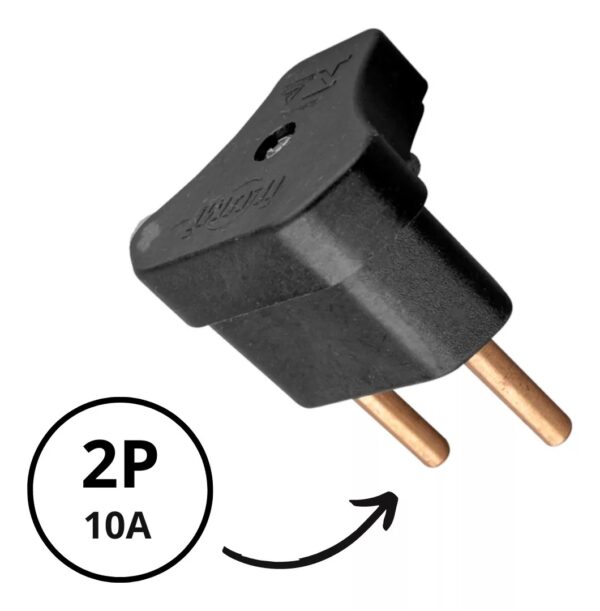 Plugue Macho 2p 10a 90 Graus - Imagem 6