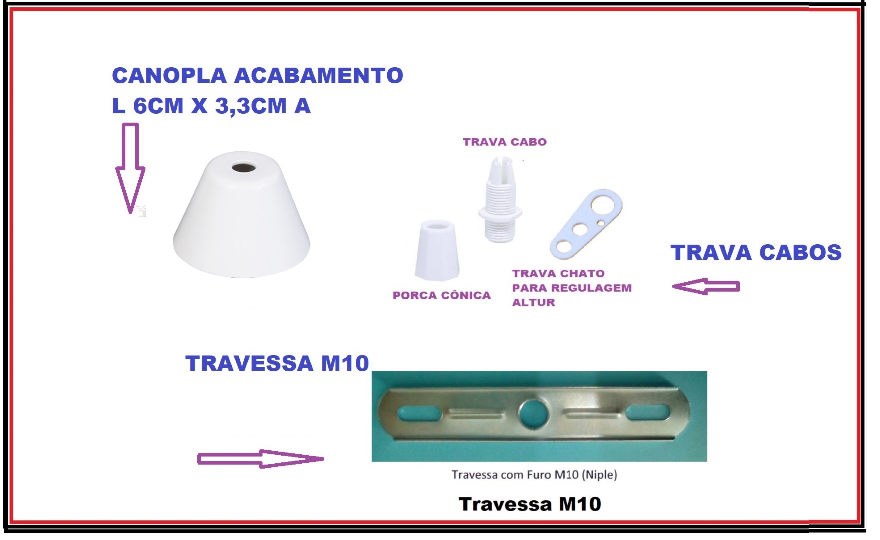 Kit Canoplas Para Luminárias e Pendentes - Imagem 7